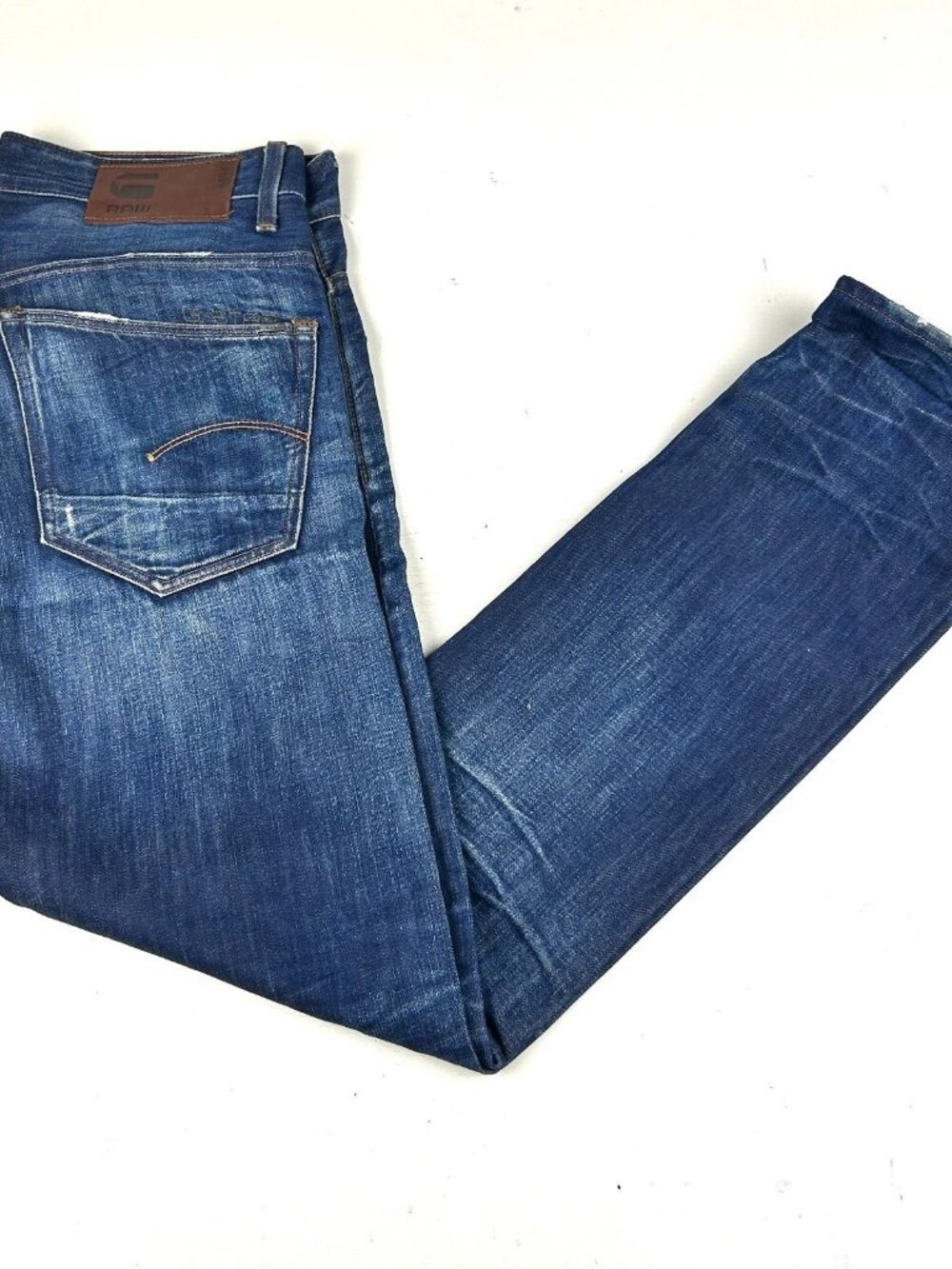 G-Star Raw 3301 3D Tapered Jeans Men's 32x32 Dark Blue Button Fly